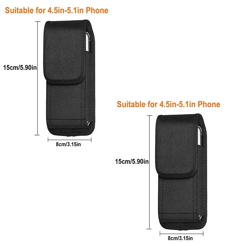 1/2/3pcs Tactical Cell Phone Pouch with Free D Shaped Buckle Protable Wallet Card Waist Pack Outdoor Sports Nylon Carrying Case Oasis Select 15x8cm-2pcs