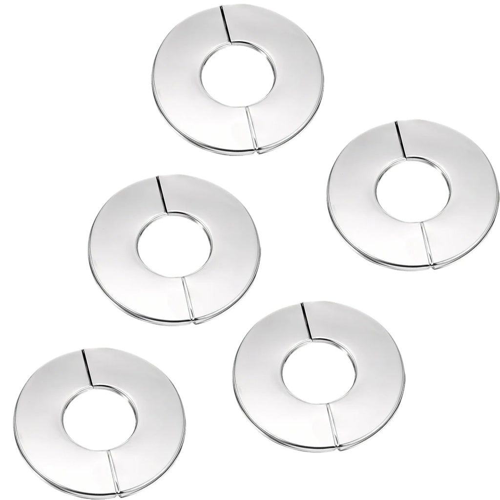 5/10 PCS Escutcheon Plate Stainless Steel Escutcheon Plate 28mm 1.1" Round Pipe Cover for Kitchen Bathroom Faucet Holes Oasis Select 5pcs