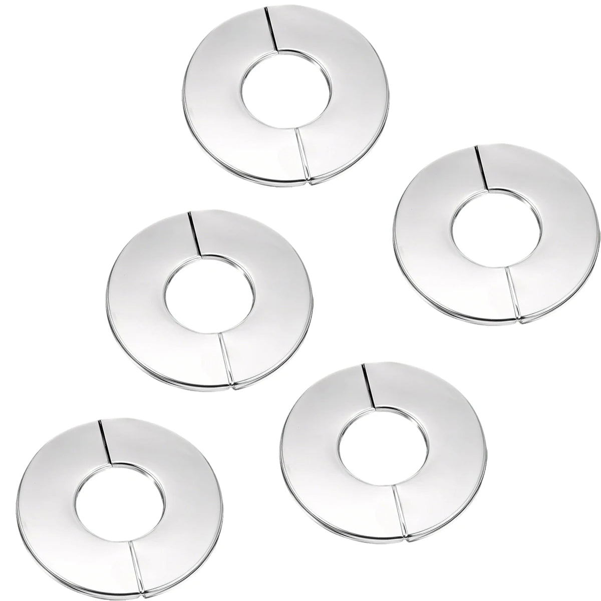 5/10 PCS Escutcheon Plate Stainless Steel Escutcheon Plate 28mm 1.1" Round Pipe Cover for Kitchen Bathroom Faucet Holes Oasis Select 5pcs