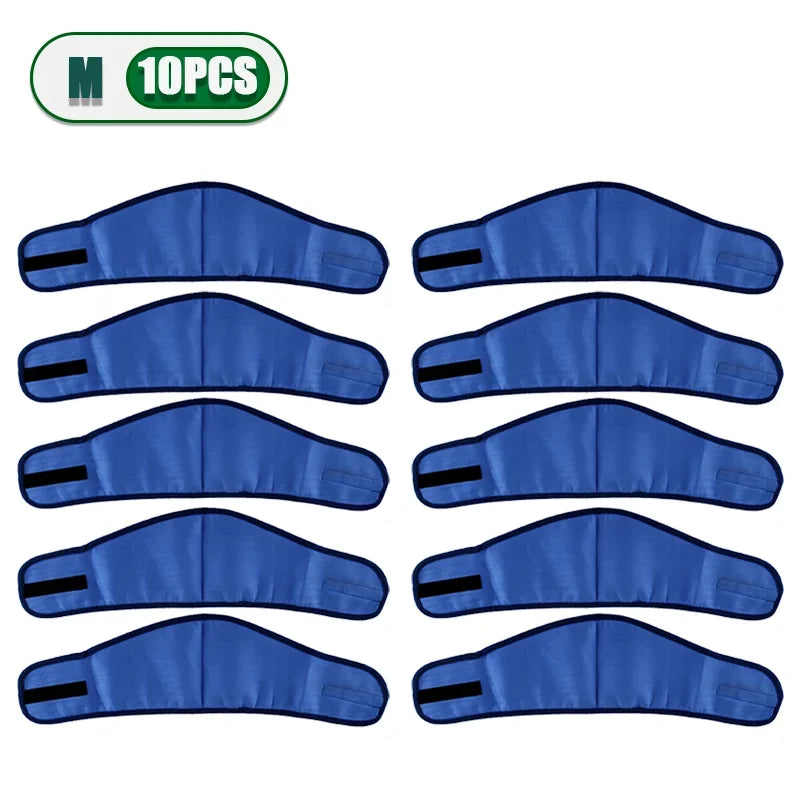 1-10PCS Pet Cooling Scarf for Dogs Summer Ice Silk Cooling Bandana Neck Wrap for Heat Relief Reusable Chill Mat for Pets Oasis Select Blue M-10PCS