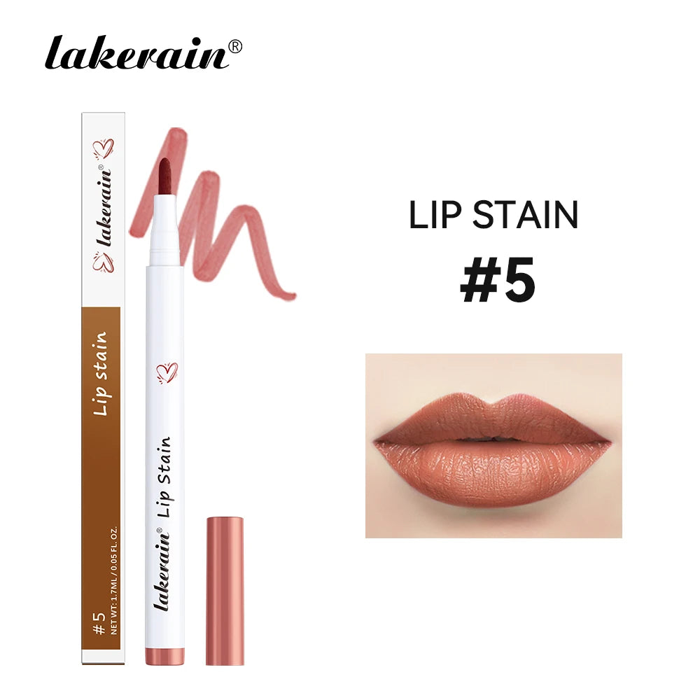 Long-lasting Lip Contour Lip Stain 2 In 1 Smudge-proof Lip Liner Pencil Ultra Pigmented Dual-Sided Design Non-Stick Cup Makeup Oasis Select 05 Warm Brown
