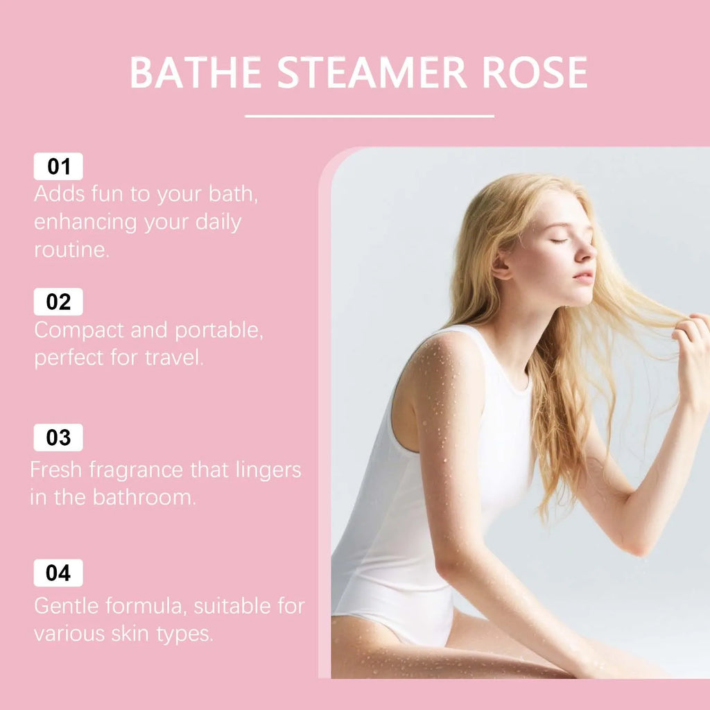 Jaysuing Rose Shower Tablets Clean Skin Relief Tiredness Romantic Aroma Create Relax Bath Experience Aromatherapy Bath Tablets Oasis Select