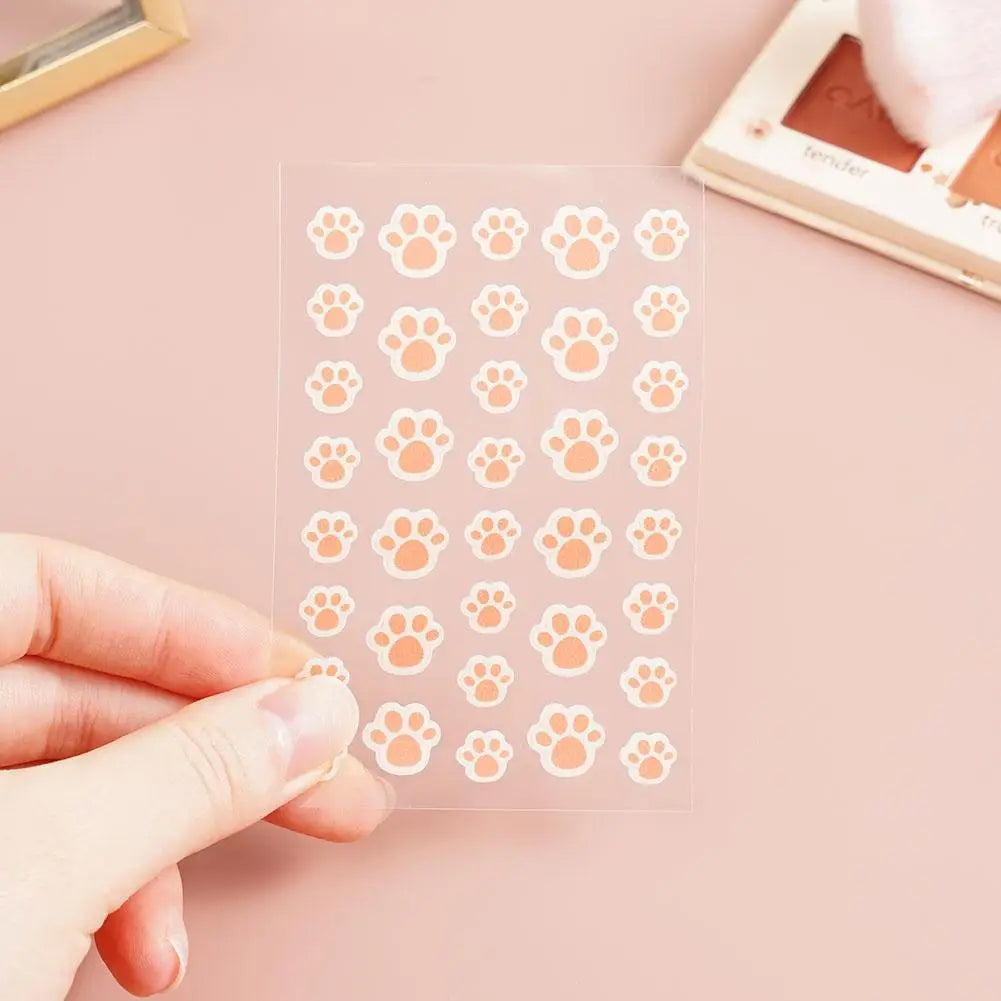 Cat Paw Hydrocolloid Acne Patches – 36 Invisible Pimple Dots Acne Pimple Patch Oasis Select