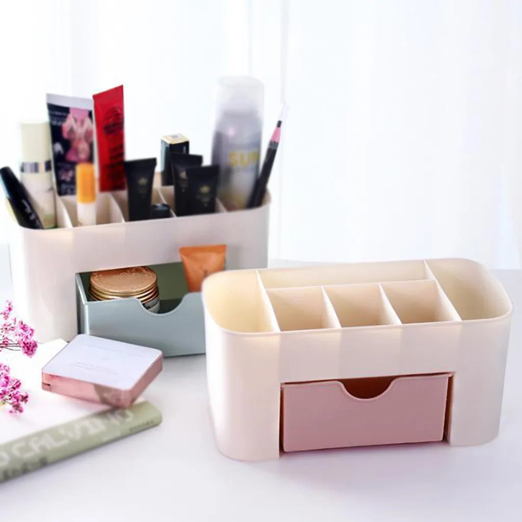 Double Layer Makeup Organizer with Drawers – Cosmetic & Jewelry Box Makeup Storage Organizer Oasis Select