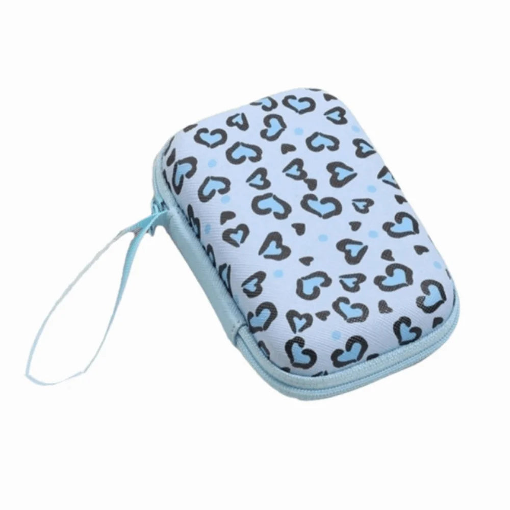 Leopard Print Hard Shell Cable & Gadget Organizer Pouch