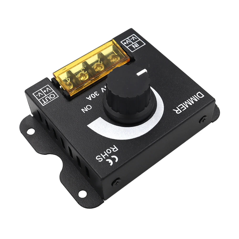 DC 12V-24V 30A PWM LED Dimmer Switch – Stepless Brightness LED Dimmer Switch Oasis Select