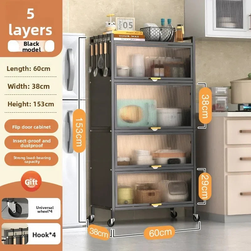 Shelves Floor-to-ceiling multi-layer household cupboards Storage cabinets Against the wall Side cabinets Storage cabinets Oasis Select Black 38-60-5-4