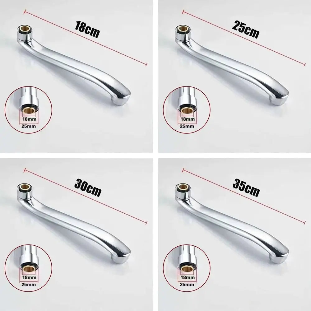 Durable S-type Faucet Extender Connector Quick Open Stainless Steel Basin Faucet Tube Outlet Pipe Replacement Fittings Oasis Select