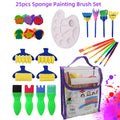 25PCS/30 PCS Children Paintbrushes Washable Paint Brushes Sponge Painting Brush Set for Toddler Kids Early DIY Learning Toys Oasis Select 25 PCS