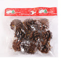 Pinecone Christmas Tree Ornaments 9-Pack | Rustic Wood Decor