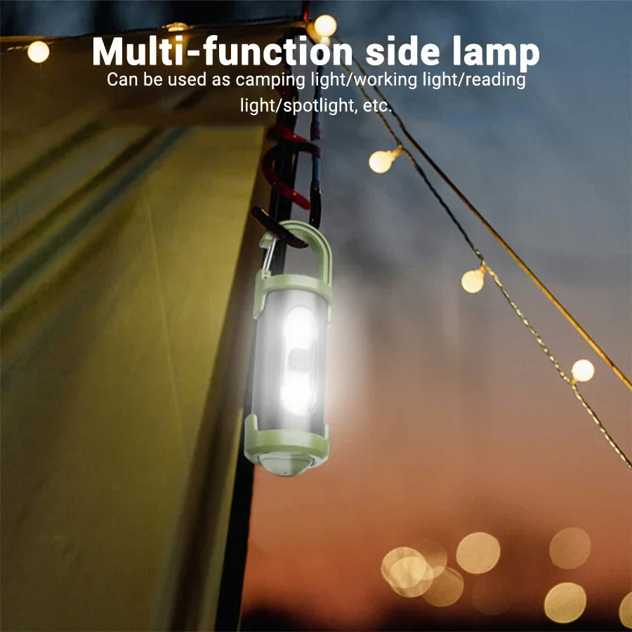 Mini Keychain Lamp Keychain Pocket Torch USB Rechargeable LED Light Flashlight Lamp Waterproof Keychain Light 1/2PCs Oasis Select