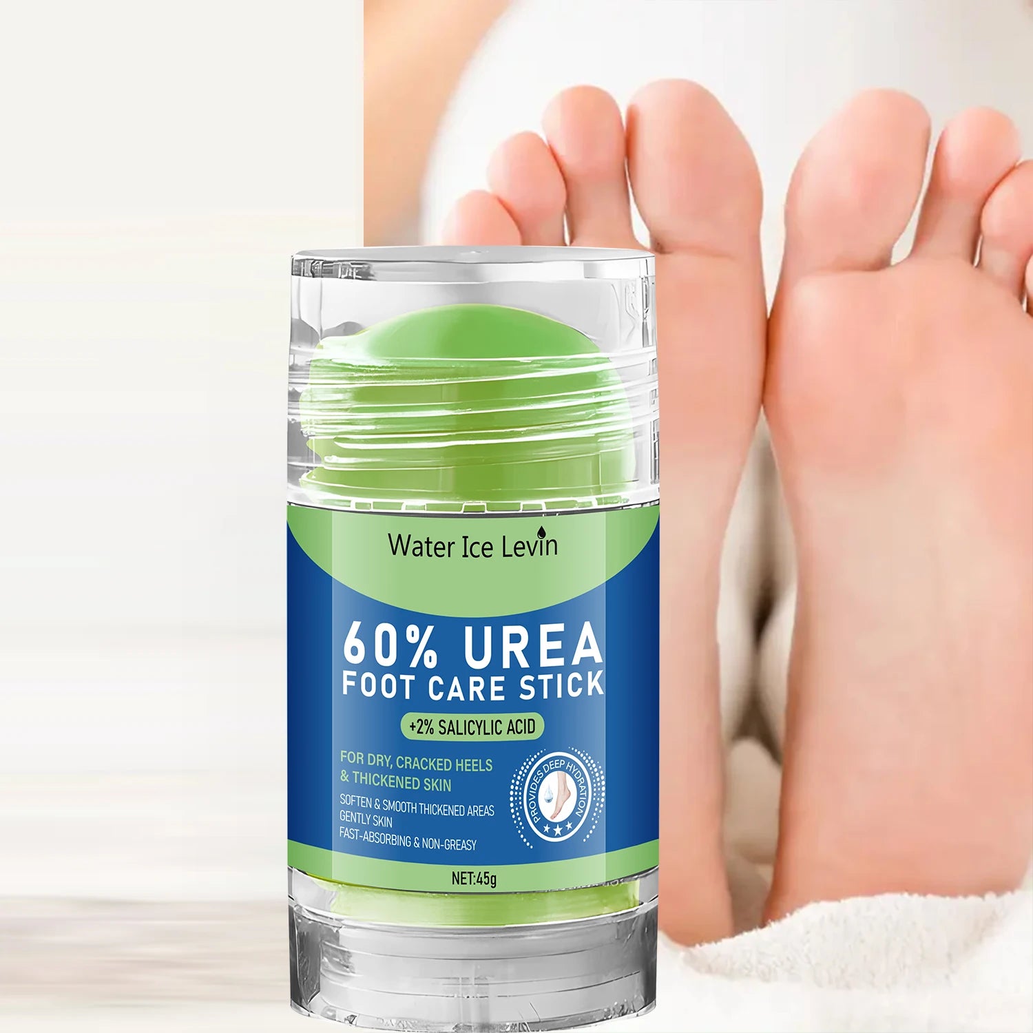 Foot Care Stick for Dry Cracked Heels,Softening & Smoothing Formula with Salicylic Acid & Urea,Fast Absorbing,Non-Greasy Oasis Select