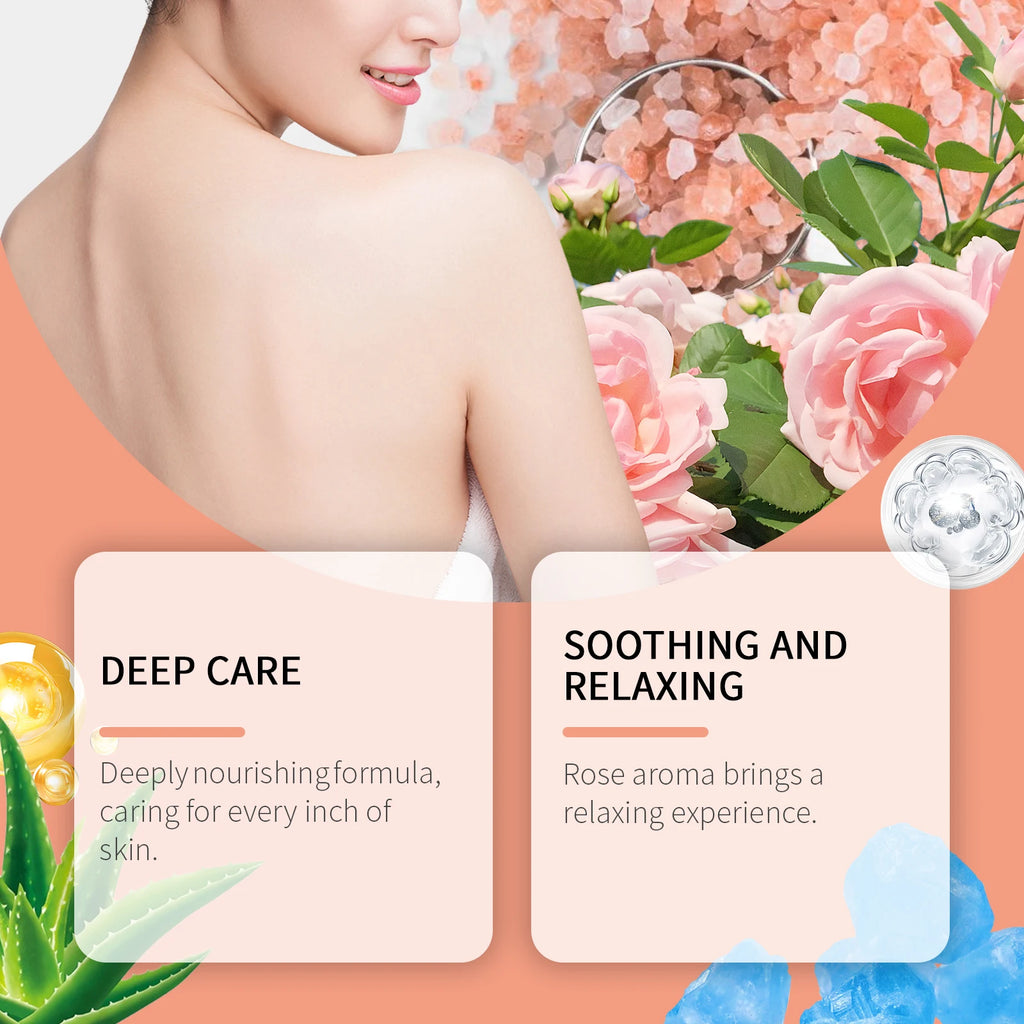 EELHOE Rose Bath Salts – Exfoliating, Pore-Minimizing, Stress Relief Rose Bath Salts Oasis Select