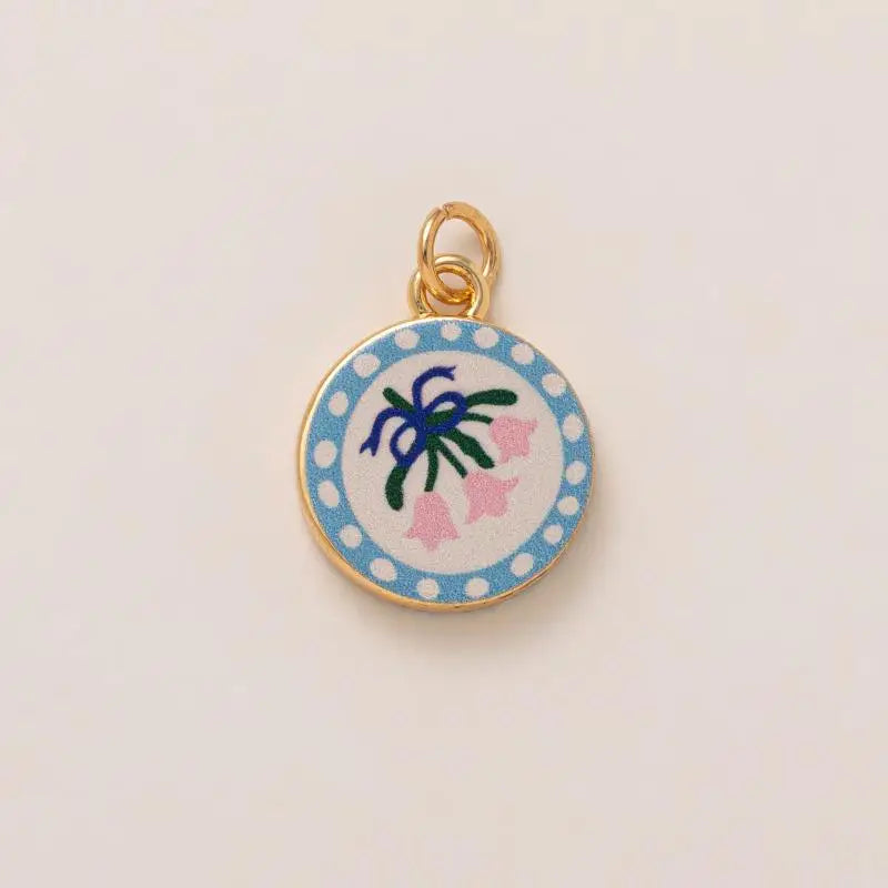 DIY Butterfly Flower Pendant – Gold-Plated Color Block Charm