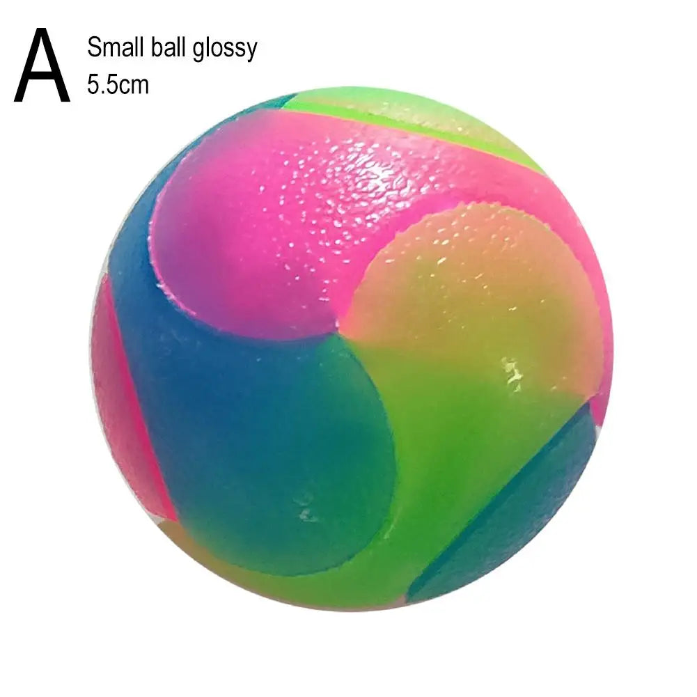 Pet Light Up Toy Ball Glowing LED Puppy Flashing Elastic Ball Toy Color Light TPR Ball Interactive Toys For Cats Dogs Oasis Select A