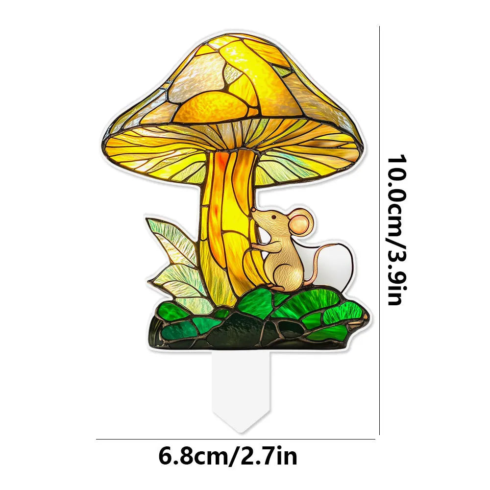 Suncatcher Stained Agave Simulation Plant Sun Catcher Home Handmade Crafts for Garden Yard Outdoor Indoor Table Desk Decorations Oasis Select TYU641