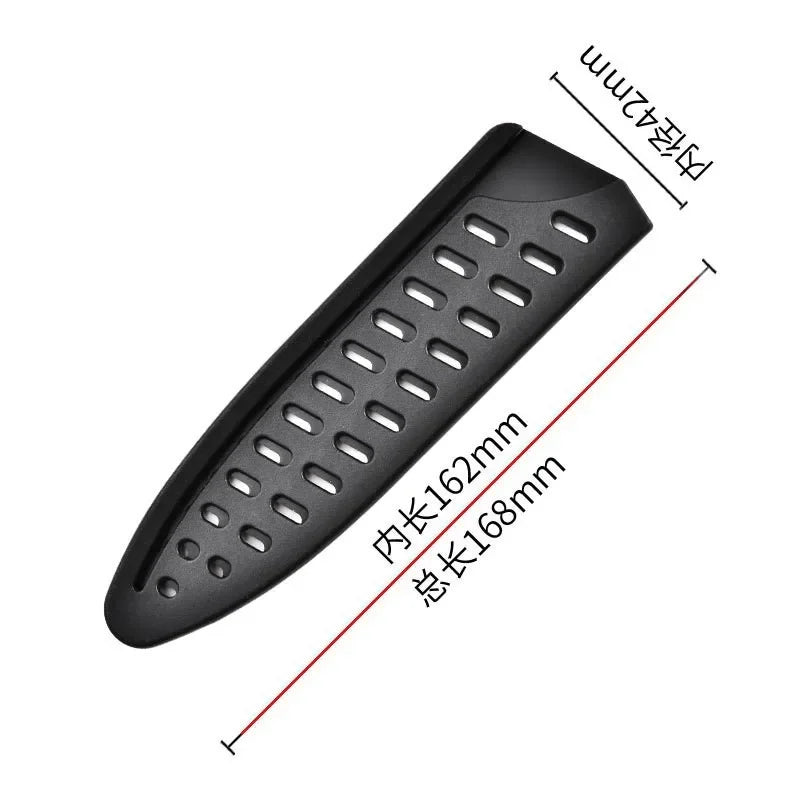 Kitchen Knife Sheath Black Plastic Knife Covers Knife Blade Protector Cover Edge Guards Case Kitchen Accessories 3.5-8 Inches Oasis Select 6CS