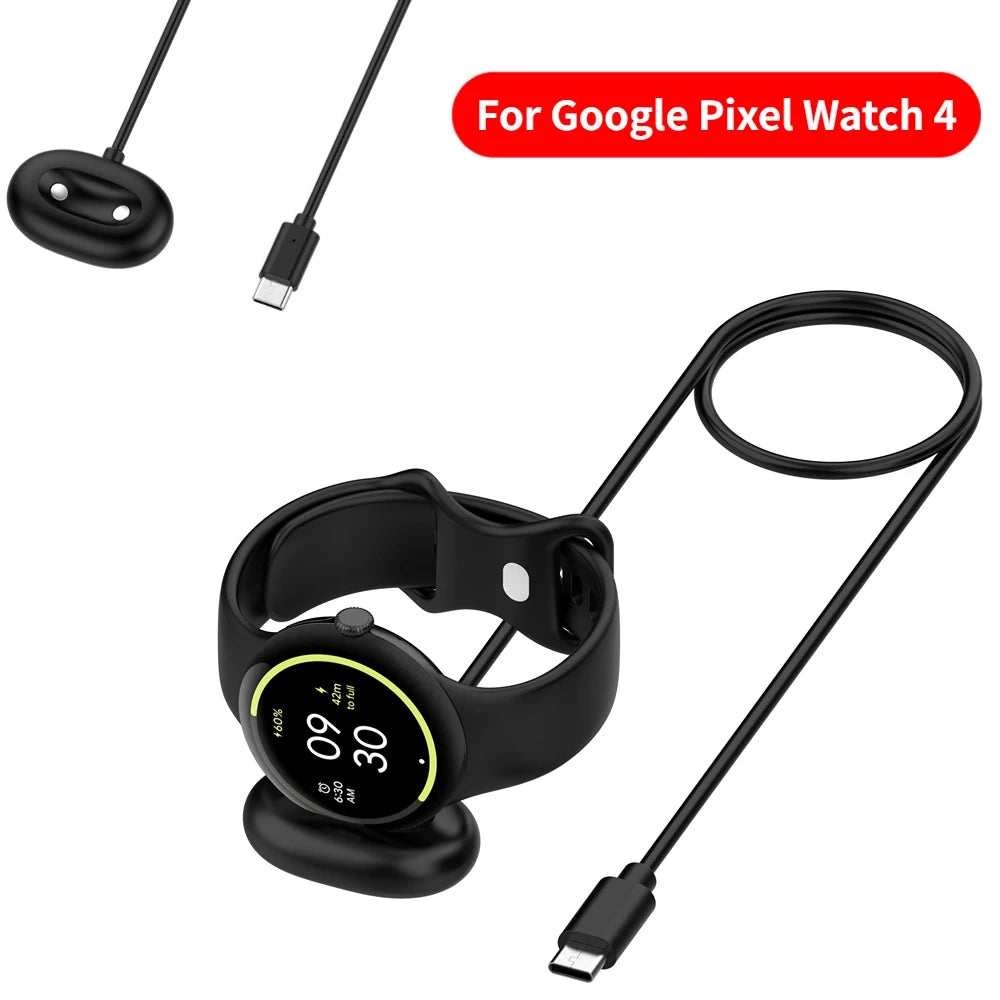 100CM Magnetic Fast Charging Cable Base for Google Pixel Watch 4 41mm 45mm, Smartwatch Charger Dock Power Cord Accessories Oasis Select