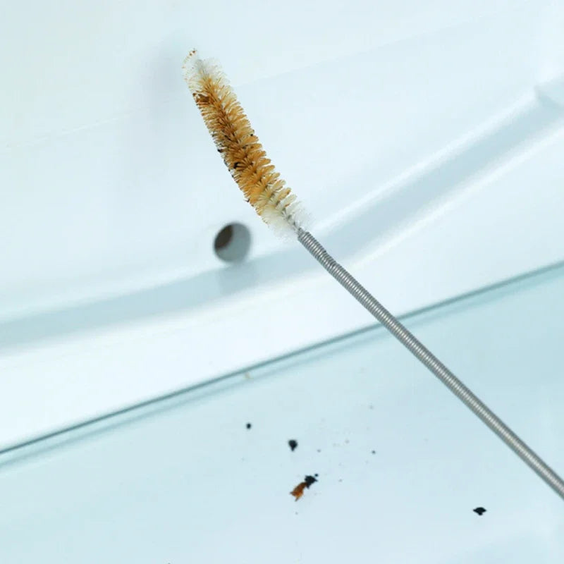 Refrigerator Drain Dredge Cleaning Set Long Flexible Refrigerator Scrub Brush Water Dredging Tool Water Tube Cleaning Coil Brush Oasis Select