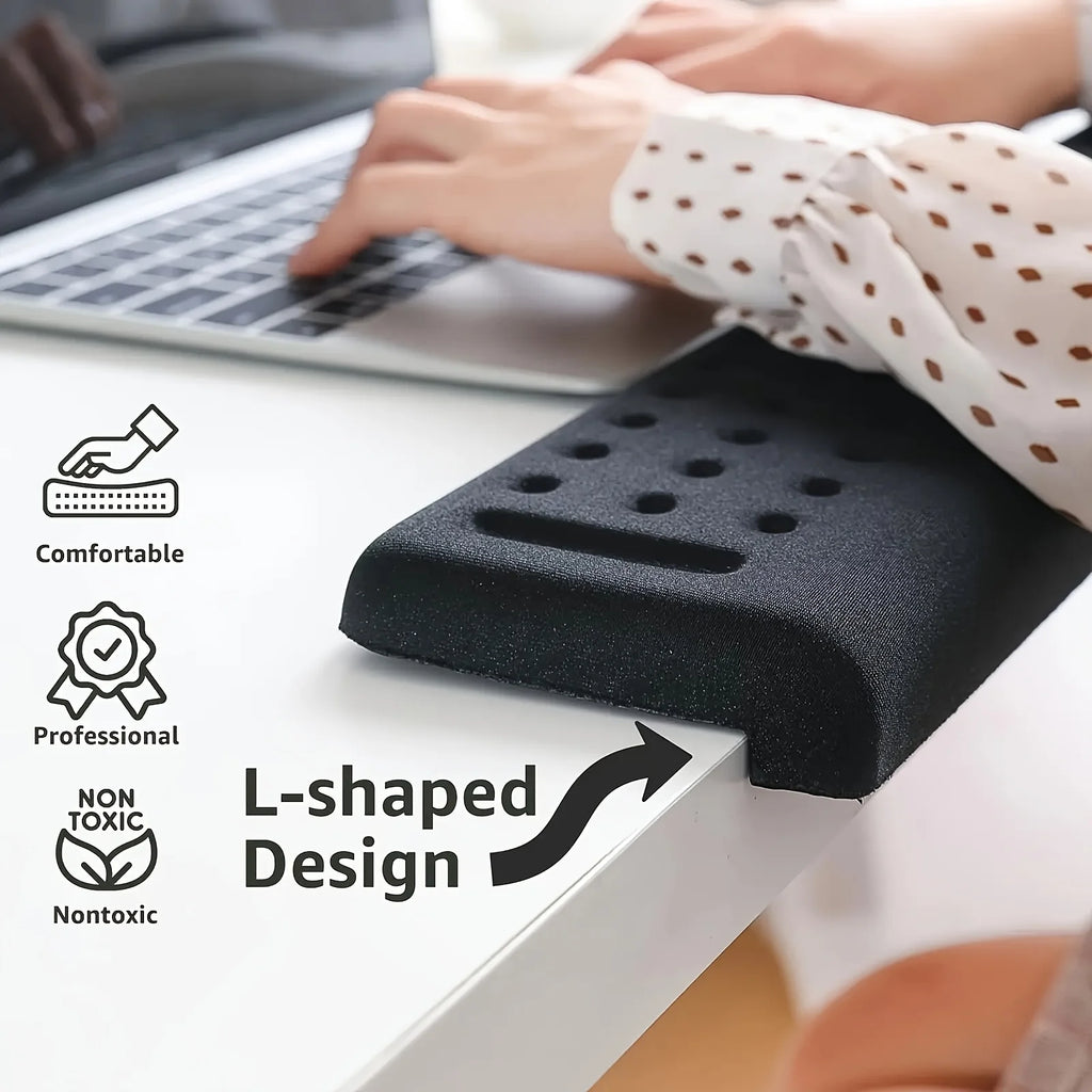 33.81 oz-Shaped Desk Pad with Non-Slip Foam Base And Ergonomic Wrist/Forearm Support - Comfortable Wrist Rest for Computer Work Oasis Select