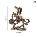 Brass Horse Figurines Chinese New Year Zodiac Horse Ornament Feng Shui Lucky Statue Home Office Desktop Decoration Crafts Oasis Select A6