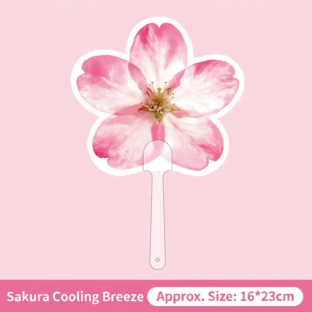 Double Sided Printed Fan Lightweight Pp Plastic Fan Summer Cooling Fan Modern For Graduation Gift Outdoor Travel Promotional Oasis Select Pink