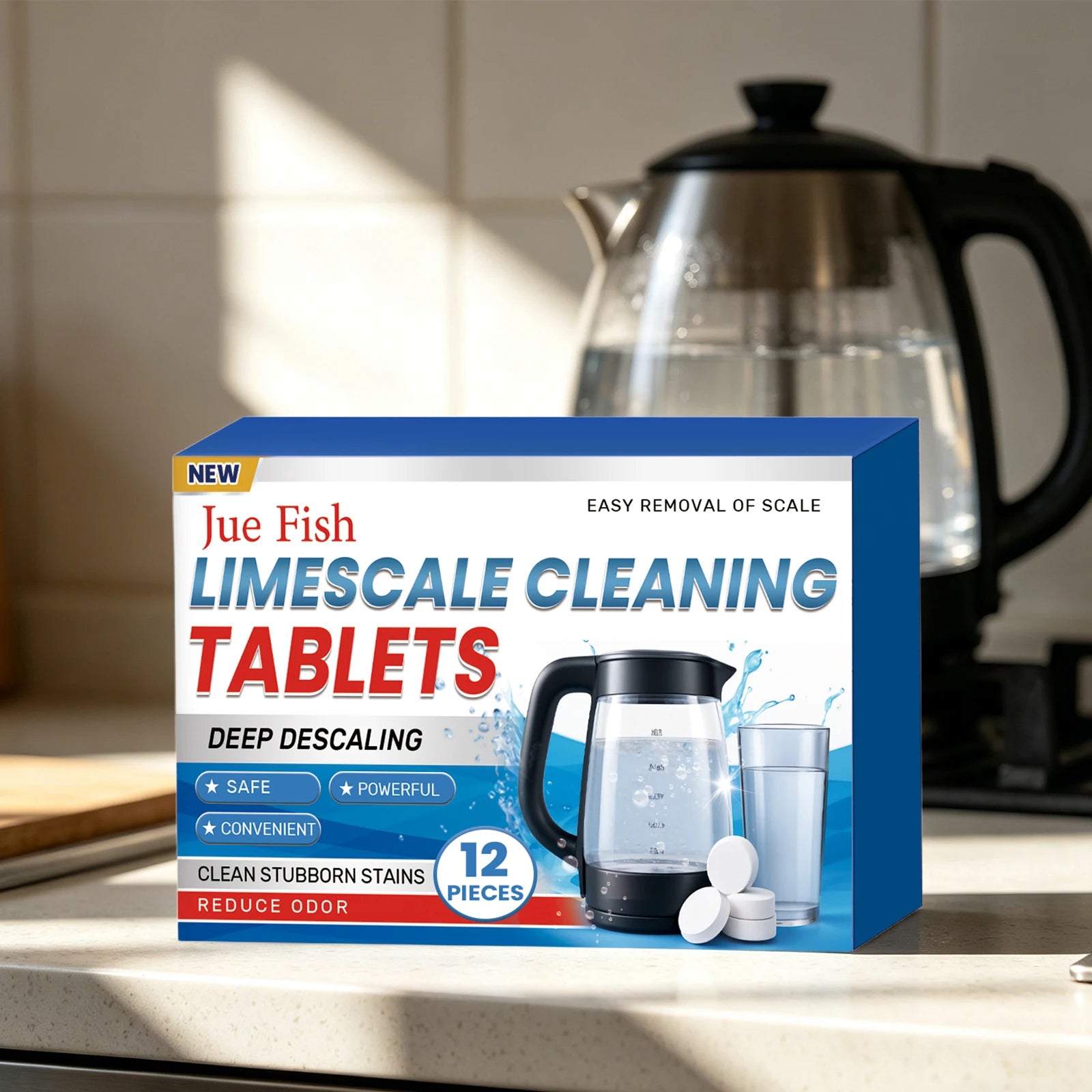 Scale Cleaning Tablets for Kettle Coffee Maker Removes Hard Water Stains Eliminate Odor Reducer Limescale Cleaning Tablets Oasis Select