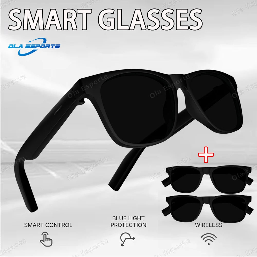 AI Smart Glasses Bluetooth 5.3 | UV Sunglasses & Voice Control