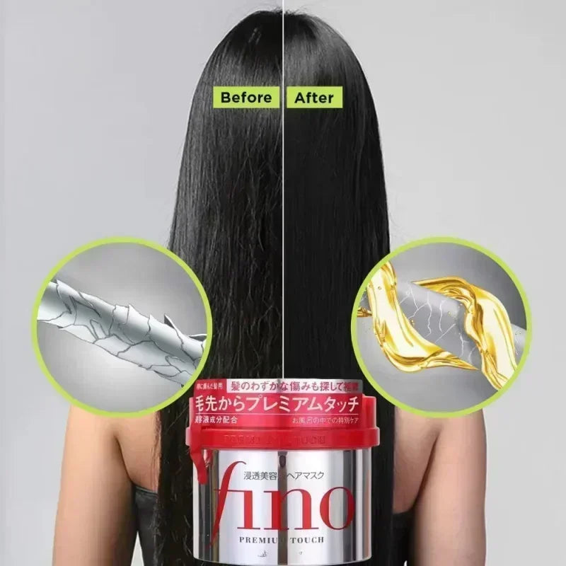 FINO Japan Hair Mask – Squalane, Glutamic Acid, Royal Jelly 230g