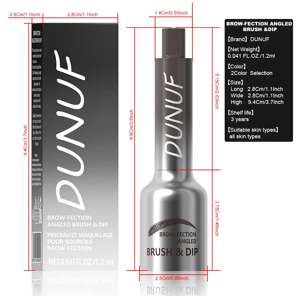 DUNUF 3D Dye Eyebrow Pencil Anti-smudge Waterproof Long Lasting Black Brown Large Brush Natural Wild Eyebrow Enhancers Cream Oasis Select
