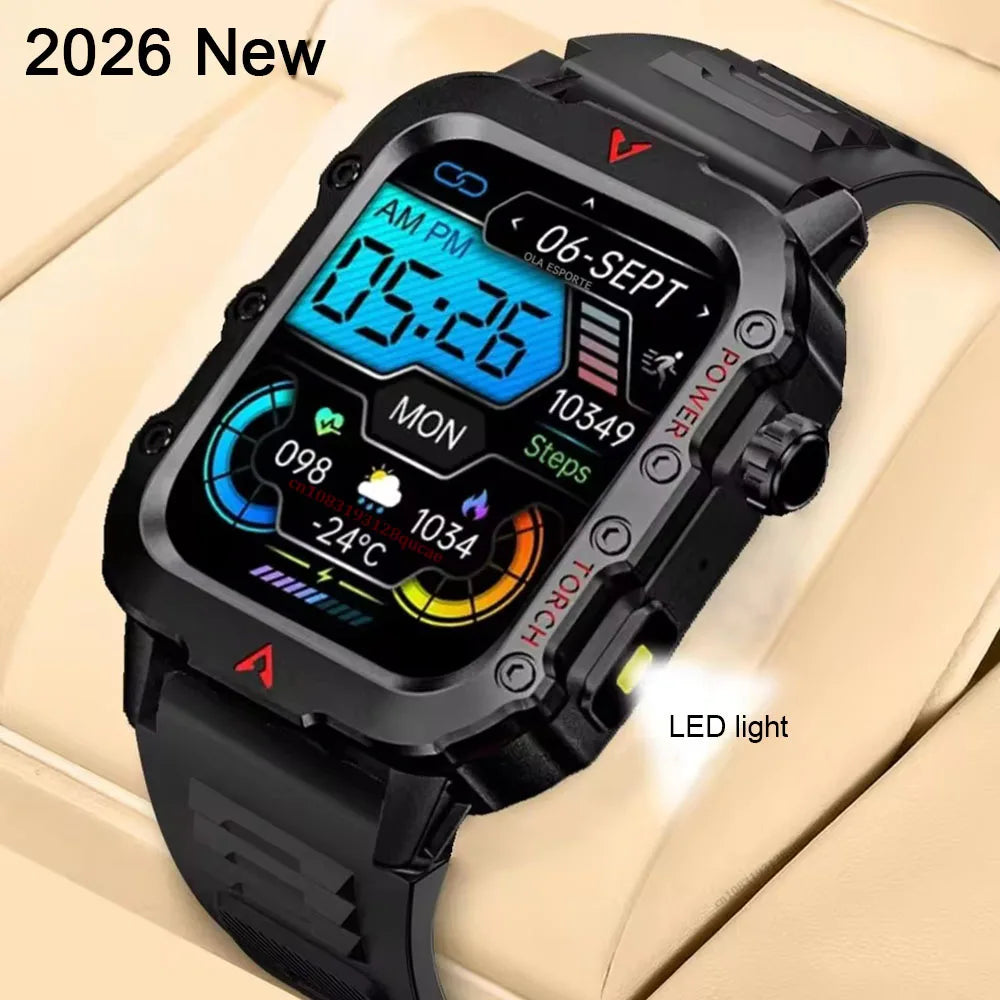 Men's GPS Smart Watch LED Flashlight Sport Tracker Waterproof