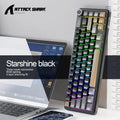 ATTACK SHARK X66 Mechanical Wireless Keyboard | 66-Key Gasket Tri-Mode, Hot-Swap RGB, 3000mAh & CNC Knob for PC/Mac Oasis Select X66-Star Black