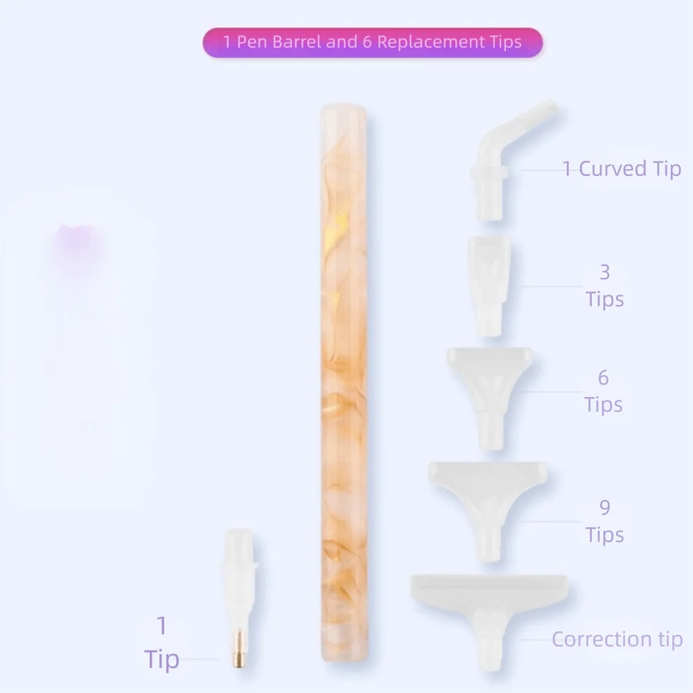 5D Diamond Painting Pen with 6 Tips | DIY Craft Point Drill Pen