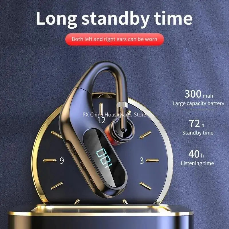 KJ10 Bluetooth Headphones with Real-time Digital Display - HD Sound Quality, Durable Endurance, Painless Sports Headphones Oasis Select
