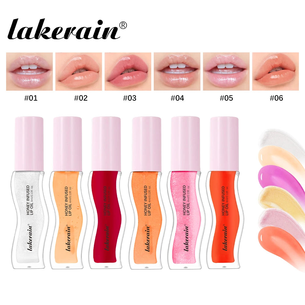 Moisturizing Lip Gloss Oil Nourishes Hydrates Glossy Lips Care Lipstick Plumping Exfoliating Pink Plumping Gloss Oil Makeup Oasis Select SET