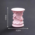 Roman Pillar Greek Column Figurine with Pedestal Candlestick Stand Classic Ancient Style Indoor Garden Decor Oasis Select A4
