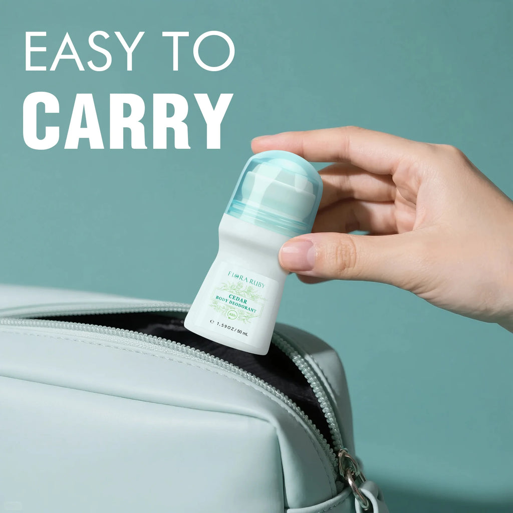 1 PC Flora Ruby Light Green Series Deodorant Roll On w omen's and men all-purpose Deodorant Roll Aluminum Free easy to carry a Oasis Select