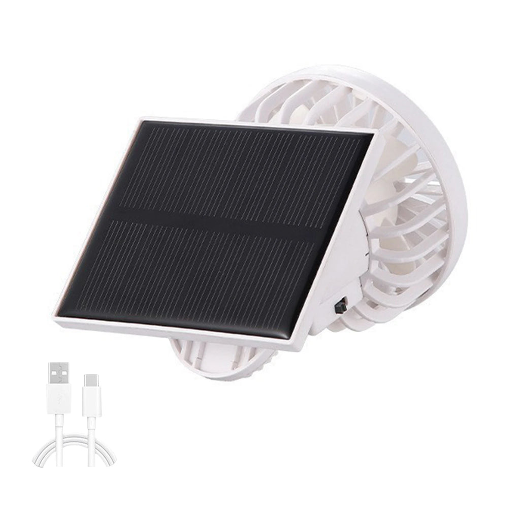 Solar Energy & Portable Clamp Fans with Solar Energy Hands-Free Cooling Fans for Tents Hiking Power Outage Emergency Use Oasis Select WHITE China Mainland