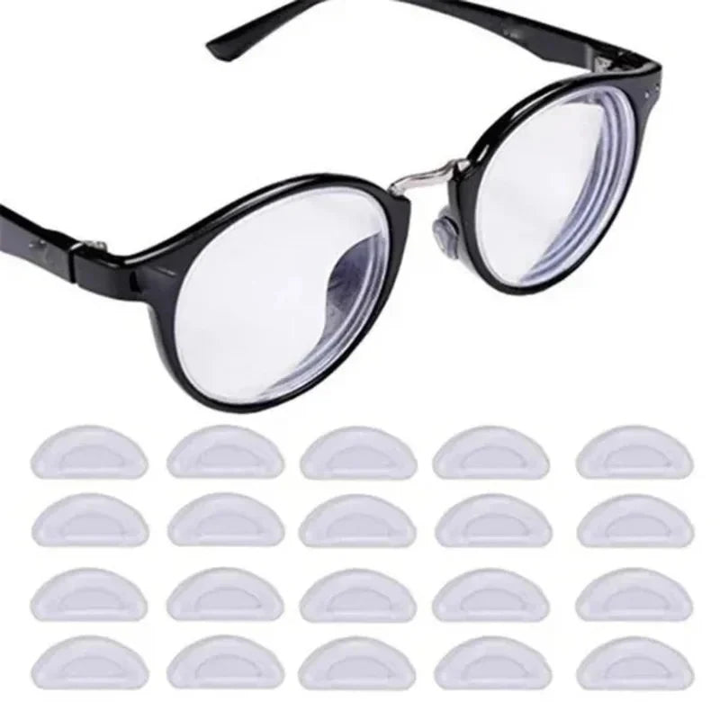 10/20/30/40pcs Eyeglasses Anti Slip Nose Pads Soft Silicone Adhesive Glasses Nose Pads For Plastic Frame Glasses Sunglasse Oasis Select