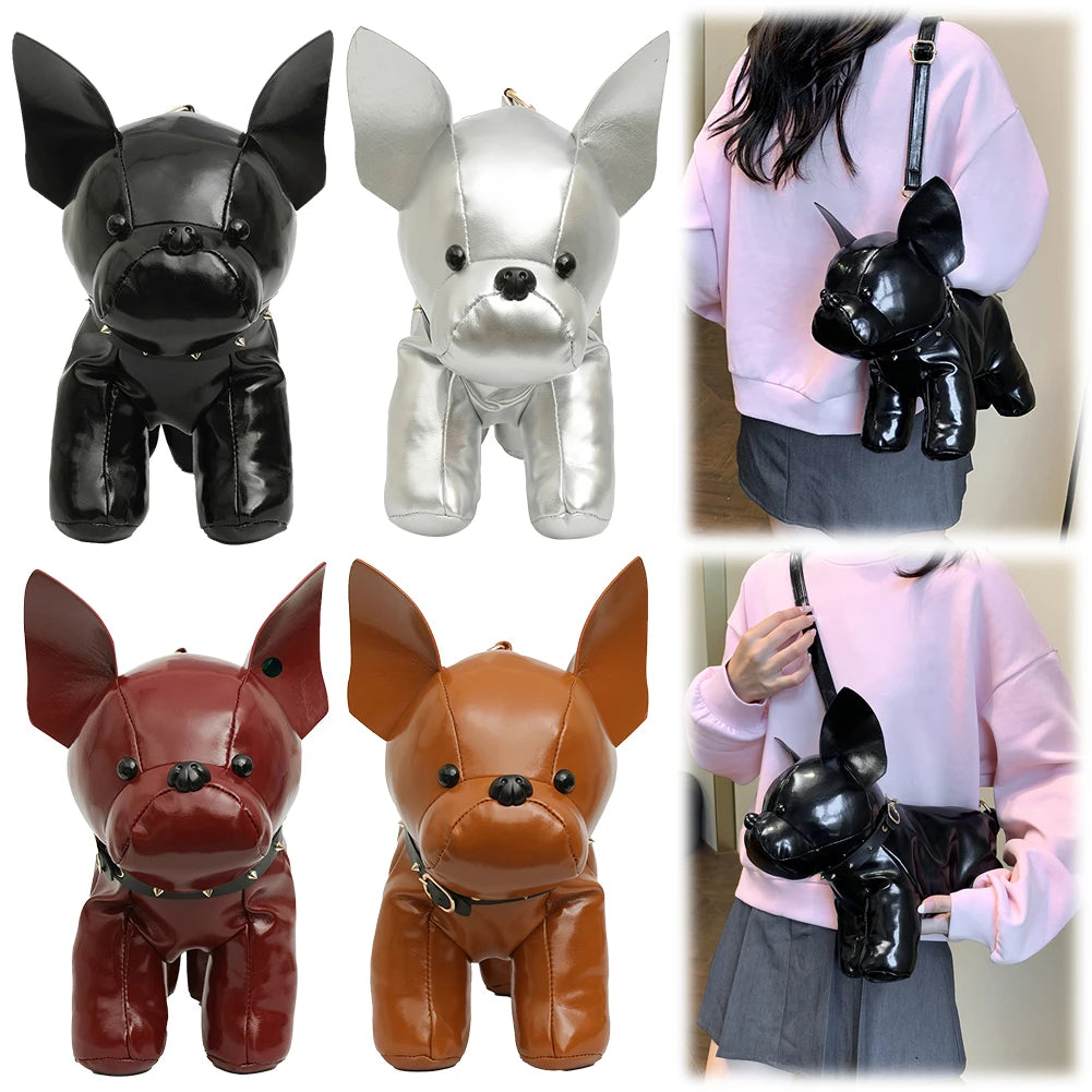 Bulldog Crossbody Bag – PU Leather Novelty Shoulder Purse Novelty Crossbody Bag Oasis Select