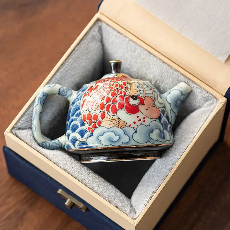Chinese Underglaze Color Ceramic Teapot Tea Gift Customized Tea Infuser Tea Pot Oasis Select