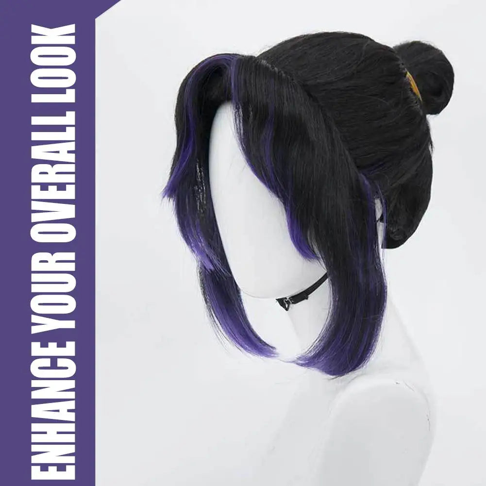 High Quality Anime Kimetsu no Yaiba Kochou Kanae Tsuyuri Kanawo Cosplay Wig Headwear Cos Props Accessories Wig Cap Oasis Select