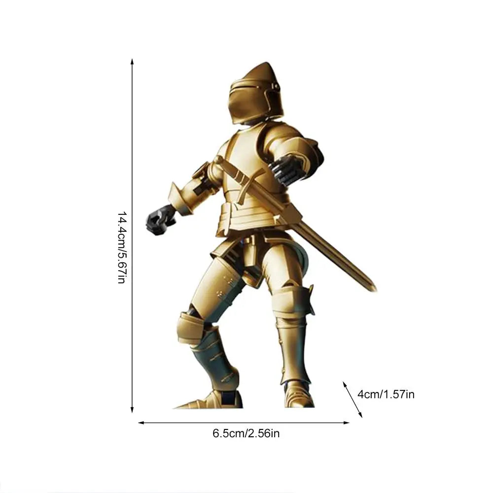 Medieval Action Figures Anime Figures Toys Movable Robot Multi-Jointed Dummys Fully Articulated Action Figures for Desk Display Oasis Select Gold