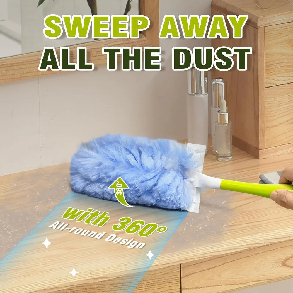 Swiffer Duster Refills 10-Pack, Compatible with Swiffer 360 Duster Handle, Unscented Feather Dusting Refills for Multisurface Cl Oasis Select
