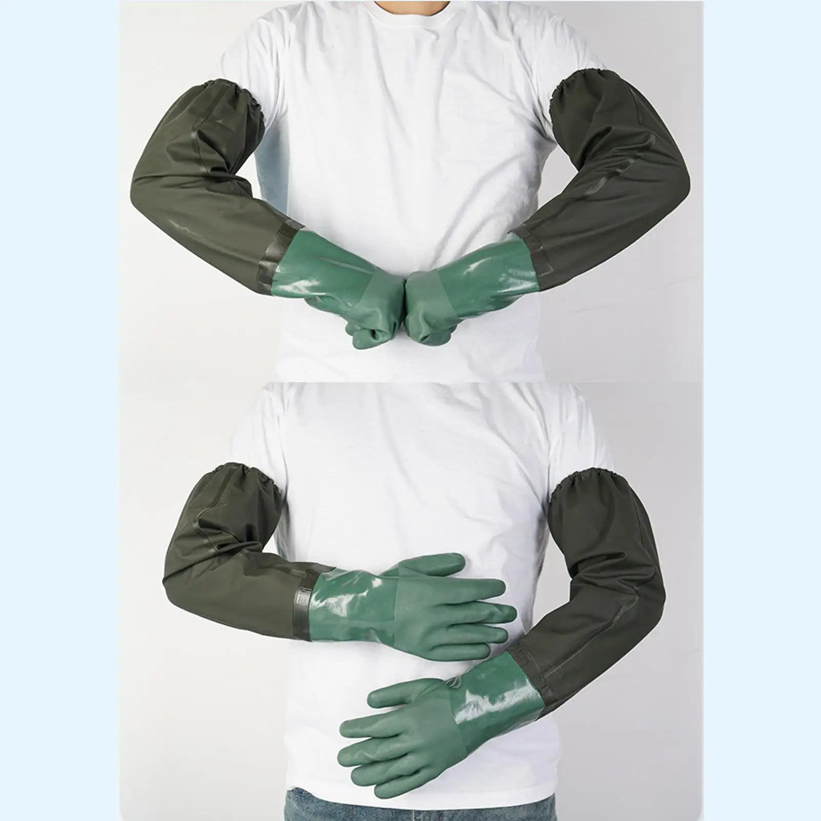 Long Rubber Cleaning Gloves – Waterproof Dishwashing & Garden