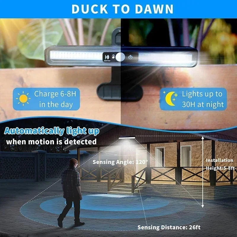 Clip On Solar Motion Sensor Lights Outdoor Waterproof Solar Fence Lights Outside with 36 LEDs Portable Solar Powered Lamps Oasis Select