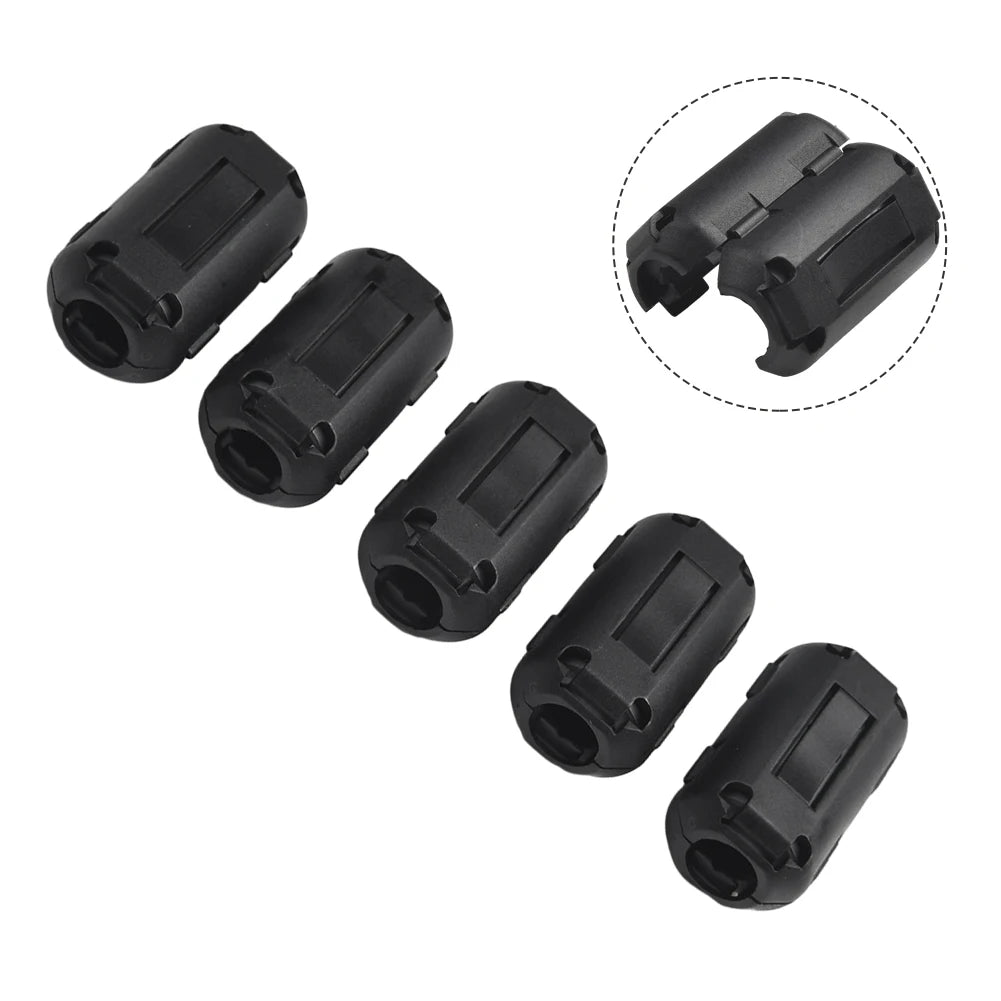 5Pcs 3.5/5/7/9/13mm Toroidal Core Ferrite Bead Clip Choke EMI RFI Noise Filter Clip For USB/Video Cable Power Cord Oasis Select 9mm