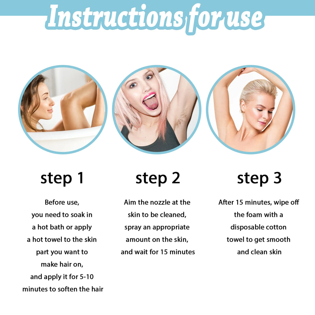 Hair Removal Spray Permanent Gentle Shaving Depilator Intimate Areas Body Hair Growth Inhibitor Painless Powerful Epilator Cream Oasis Select
