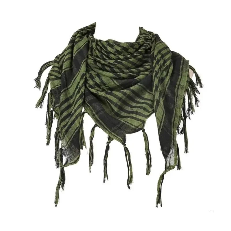 1/2/3Pcs Keffiyeh Tactical Desert Scarf Wrap Shemagh Head Neck Arab Scarf Keffiyeh Scarf Wrap For Men And Women Oasis Select 1pcs-Green