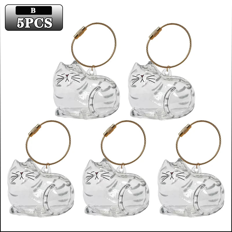 Cat Hair Keepsake Keychain | Pet Fur Storage Pendant Gift